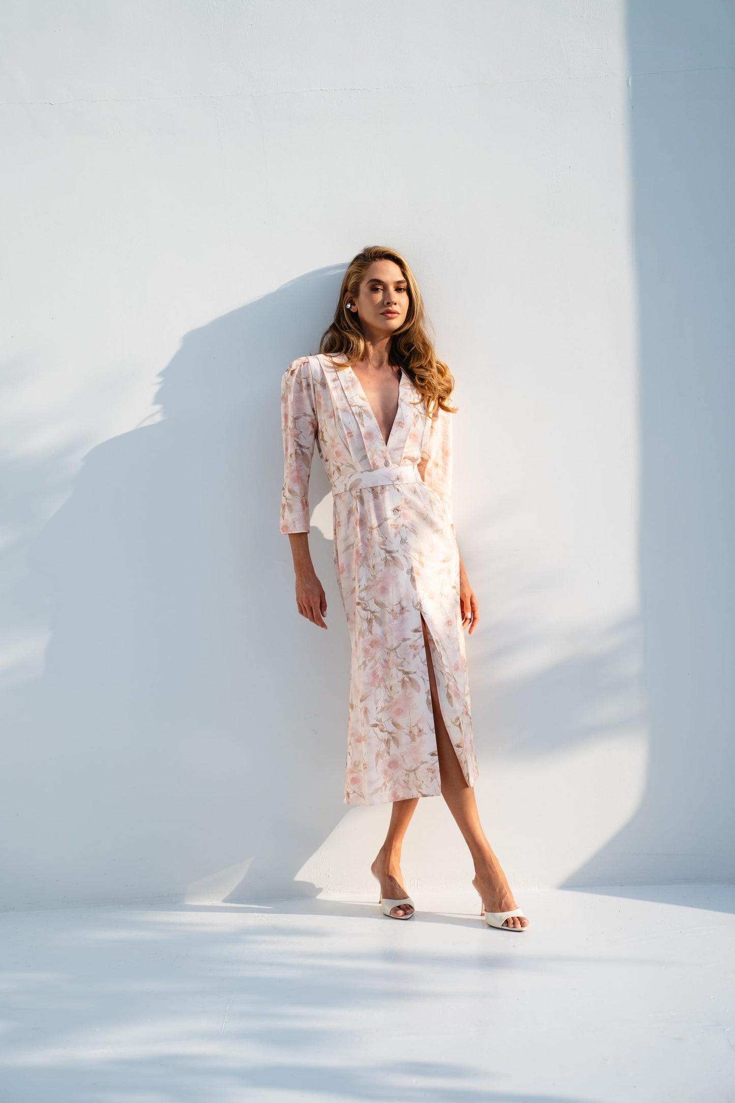 Midi dress "Flora" Pink