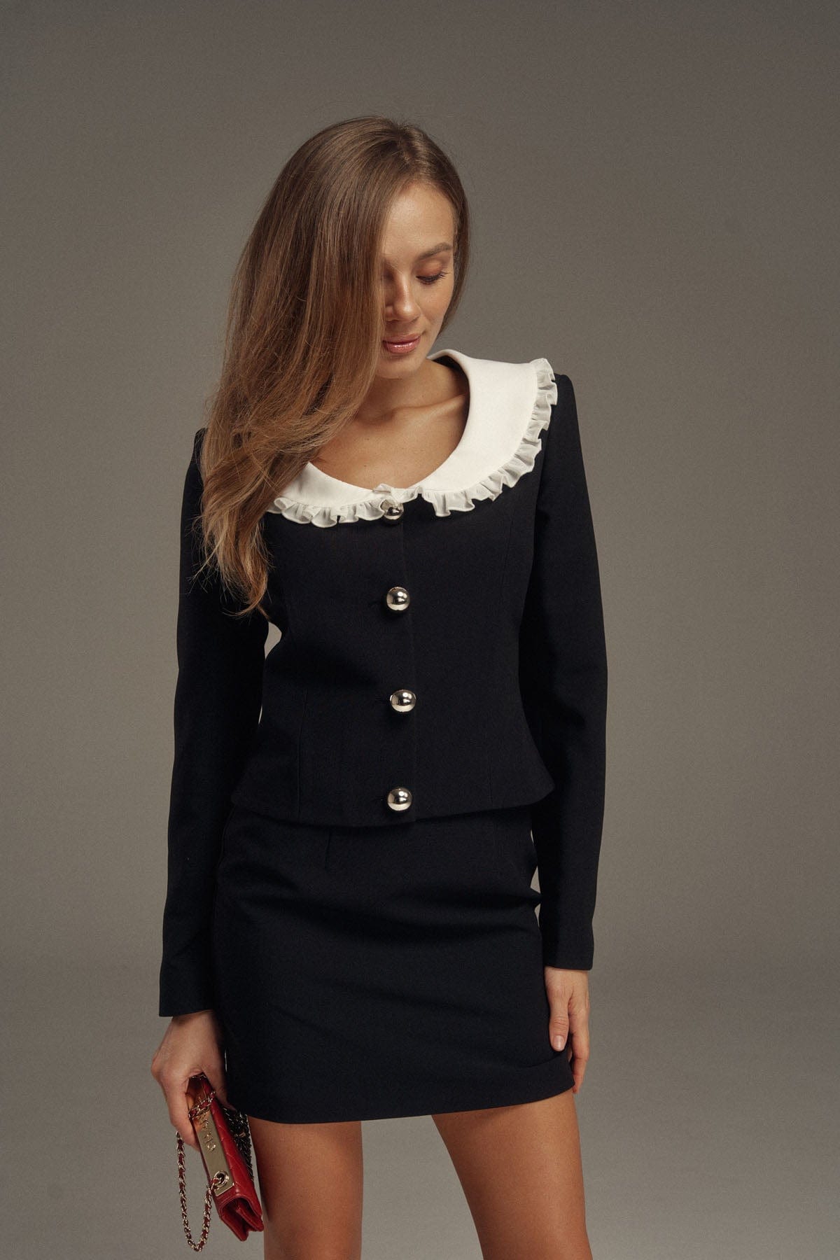 MOHD Jacket + Skirt Set Black