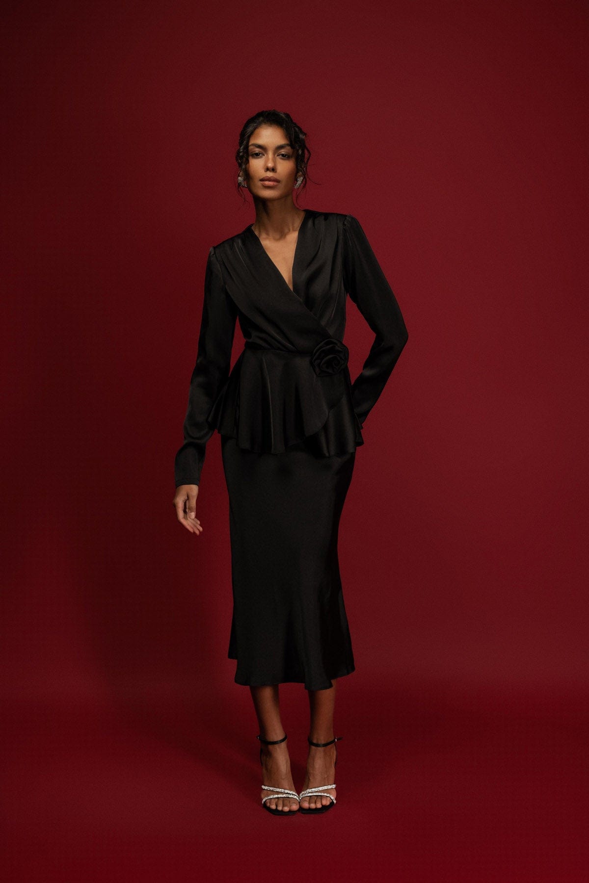 MOHD Jacket + Skirt Set Black