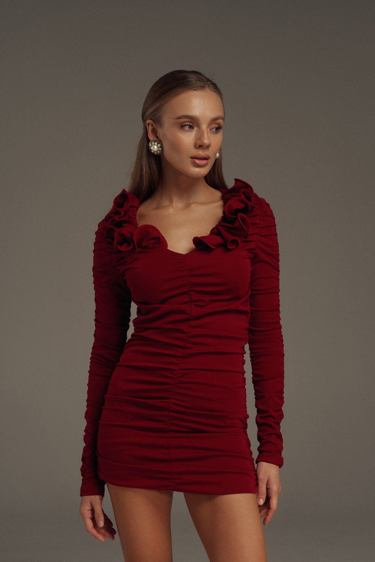 MOHD Knit Dress Bordeaux