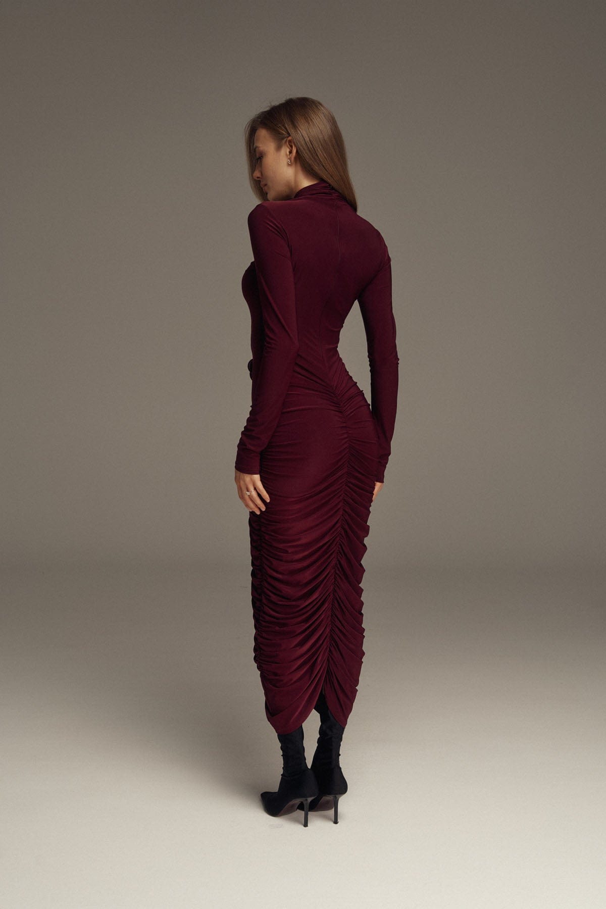 MOHD Midi Dress Rose Bordeaux