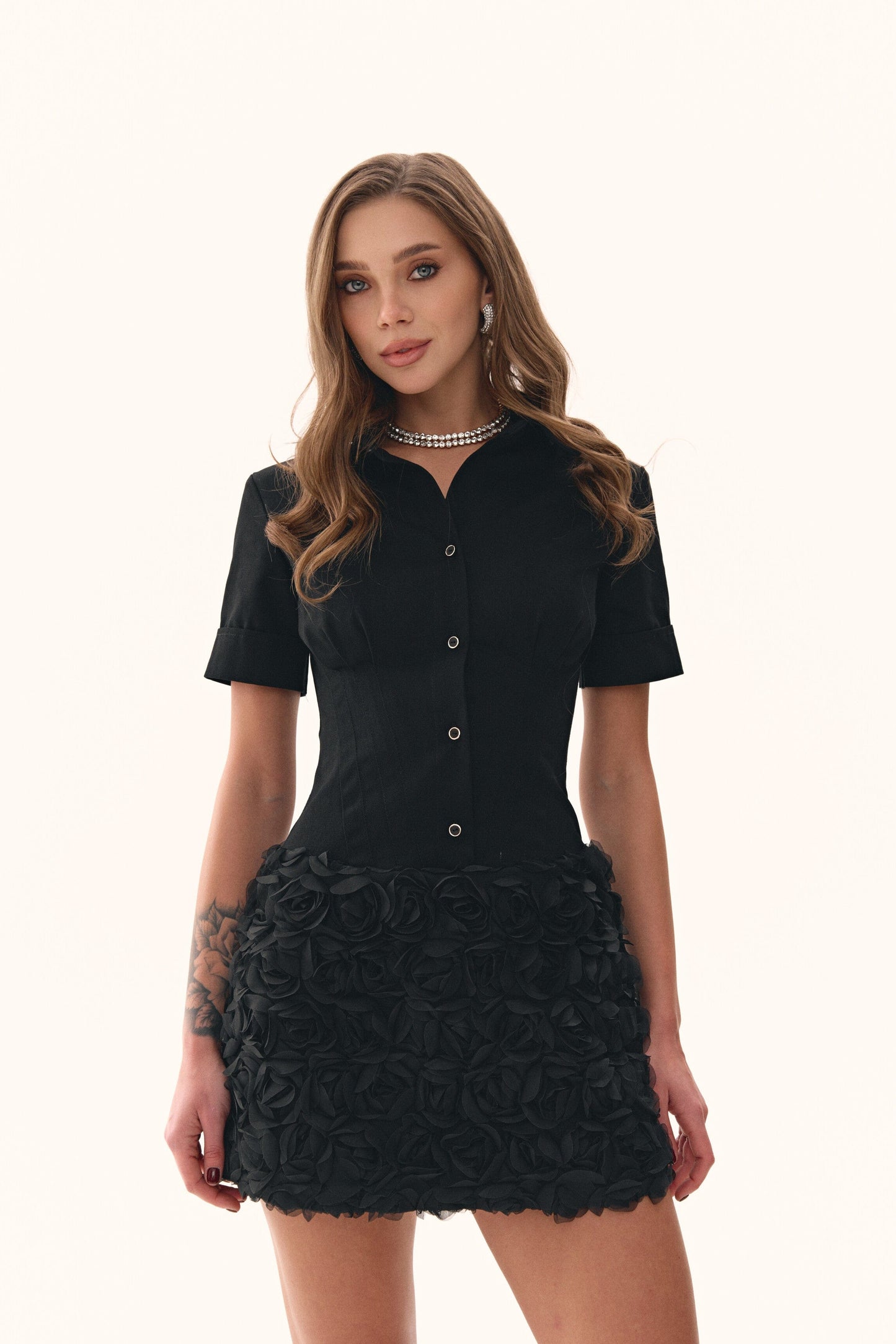 Rose Dress Black