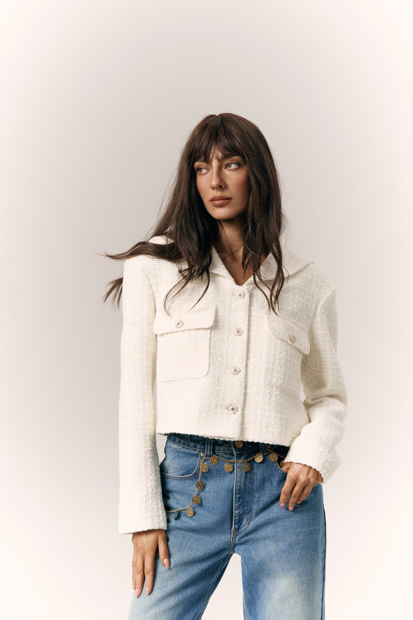 Tweed jacket White