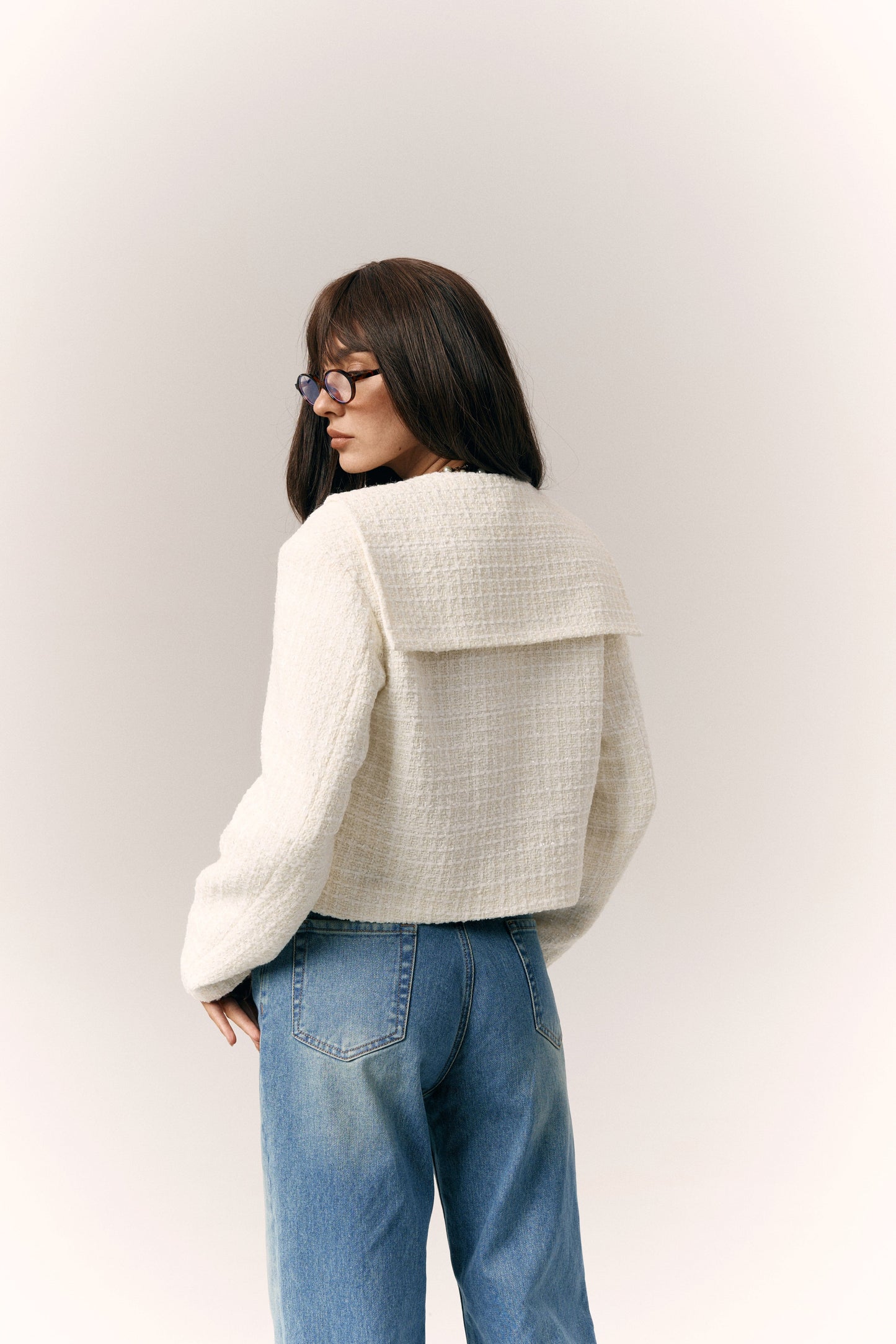 Tweed jacket White