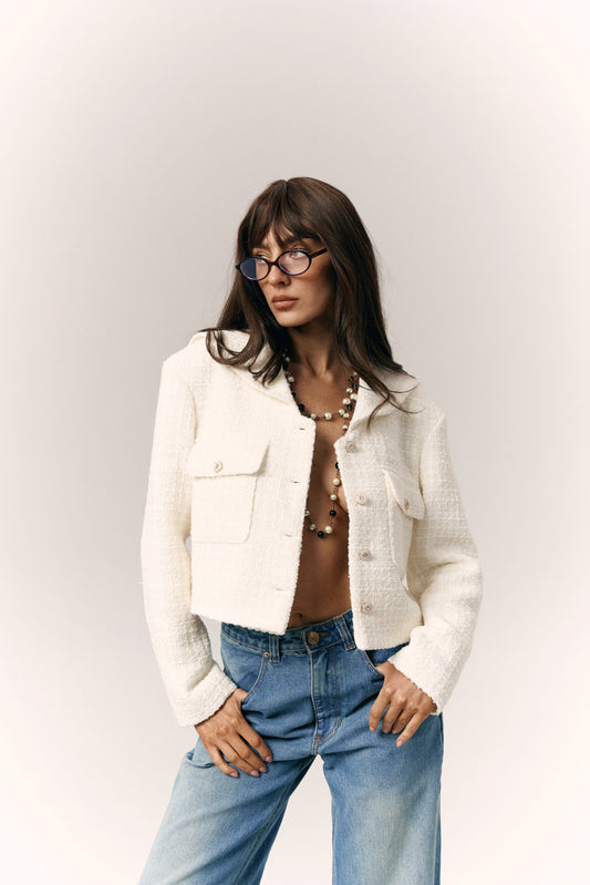 Tweed jacket White