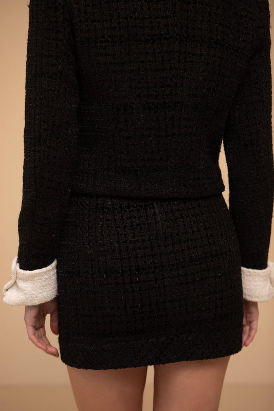 Tweed Skirt Black