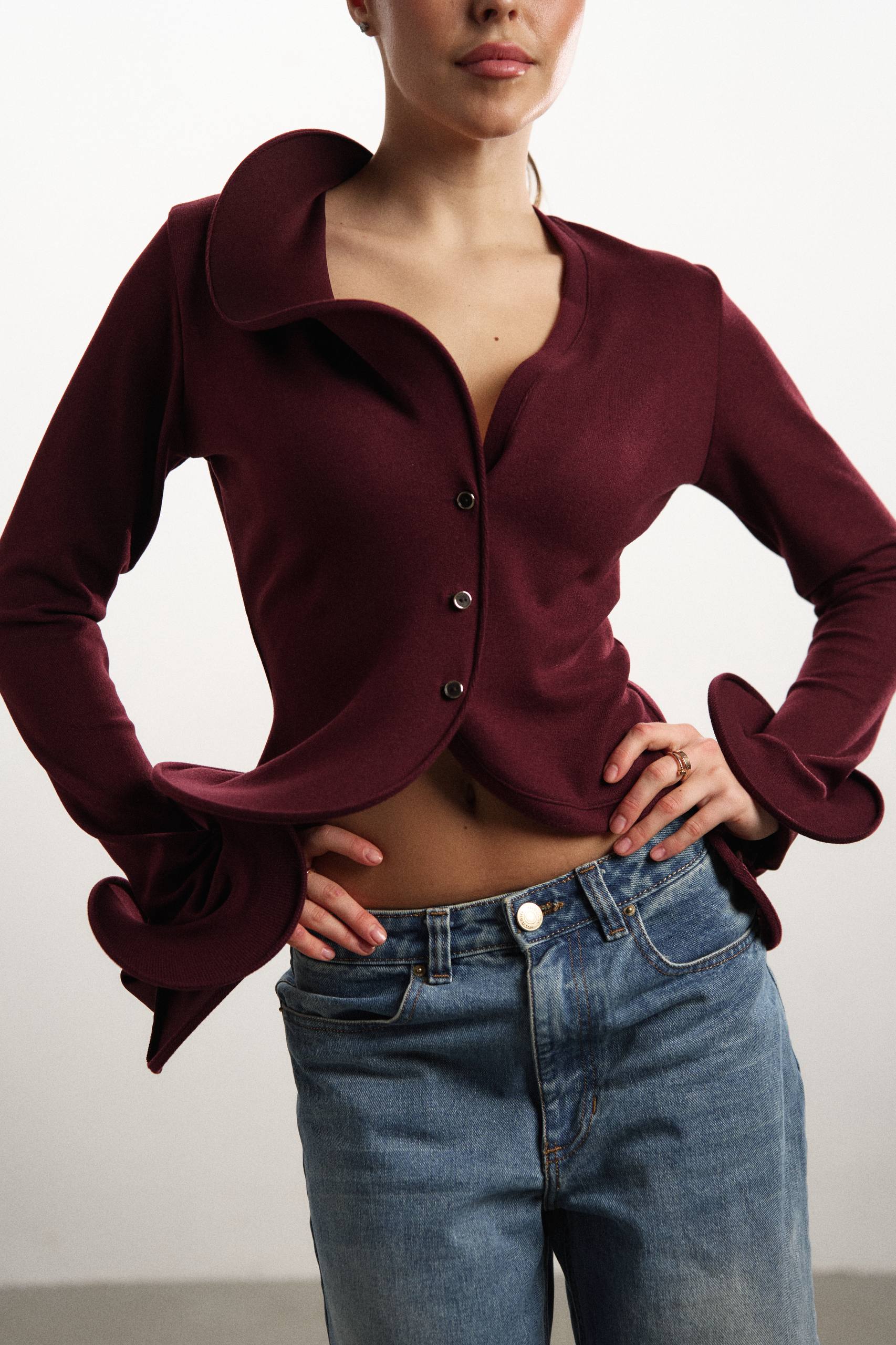 Cardigan Bordeaux
