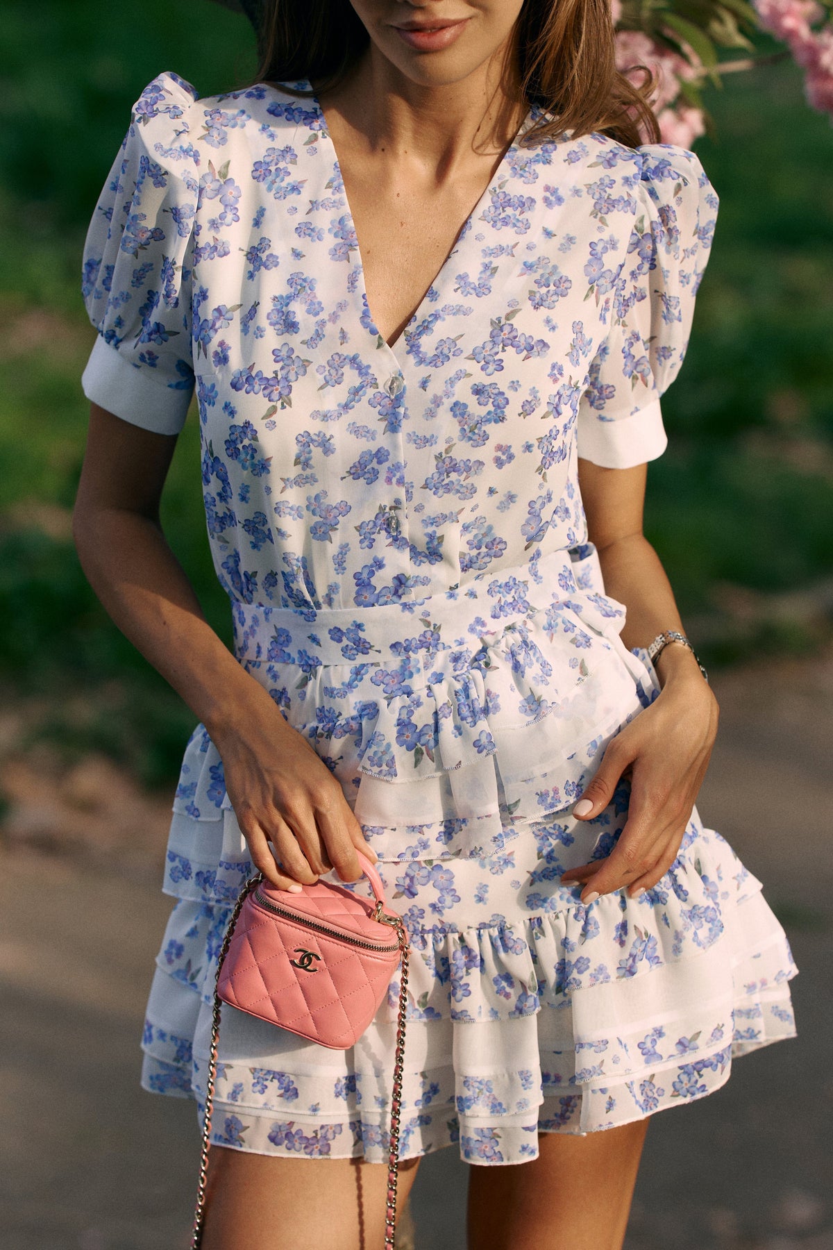 Chiffon Dress White