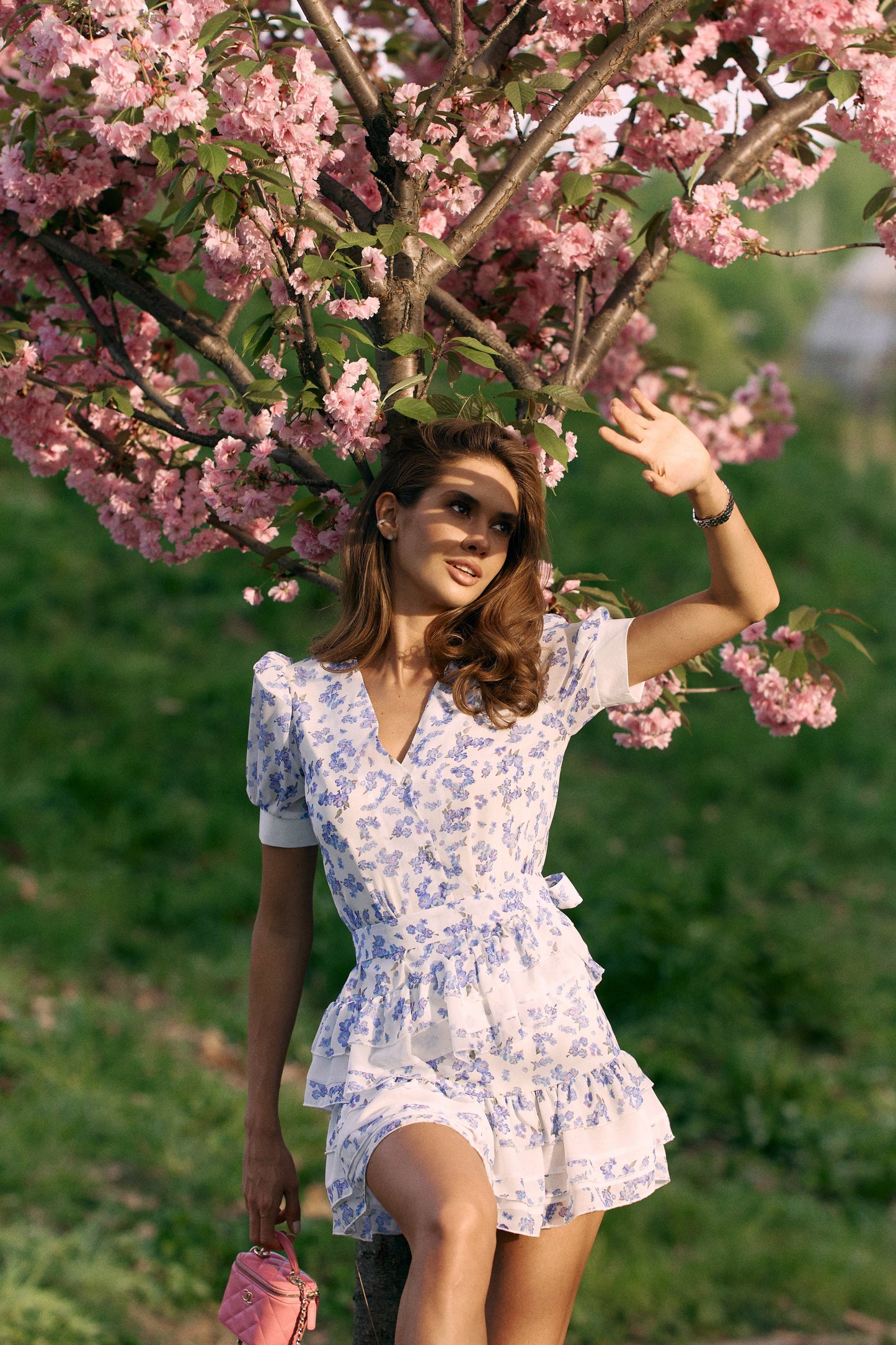 Chiffon Dress White