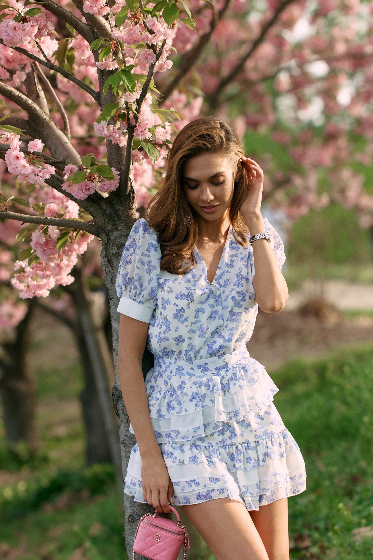 Chiffon Dress White