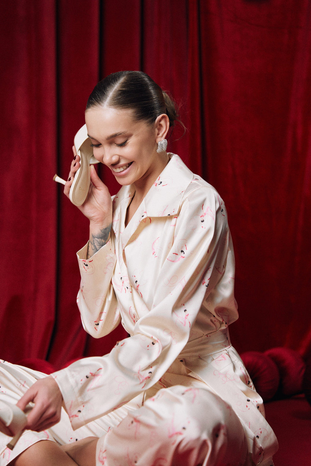 Cream pajamas
