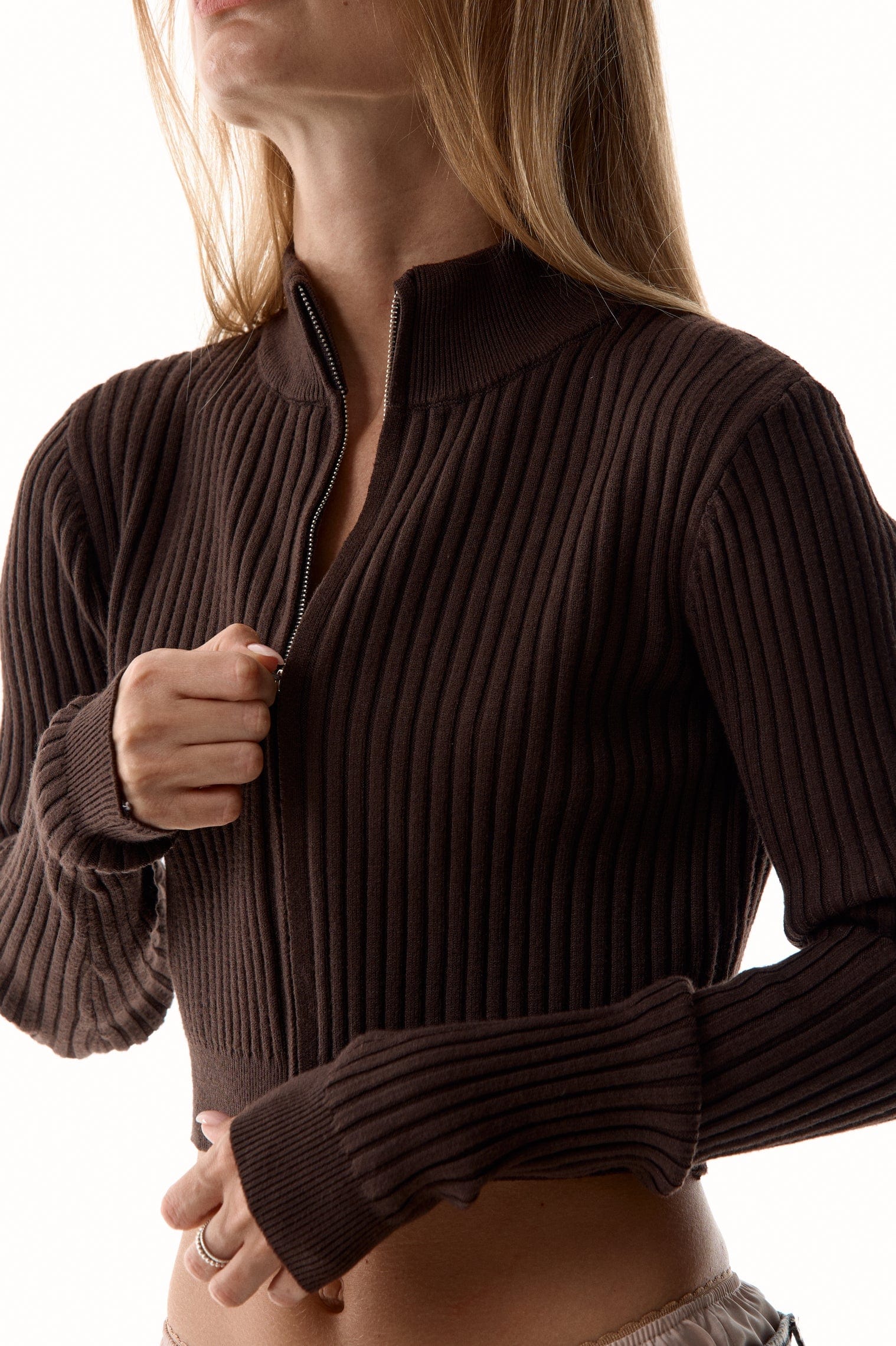 Cropped Sweater Brown