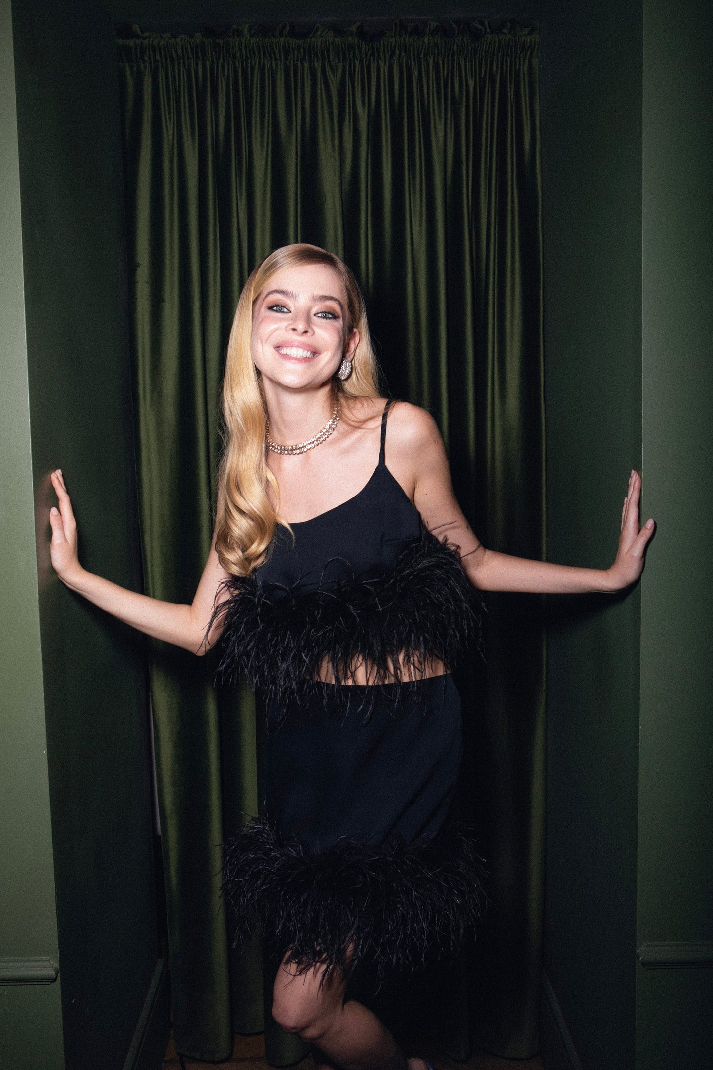 “Feathers” Suit Black