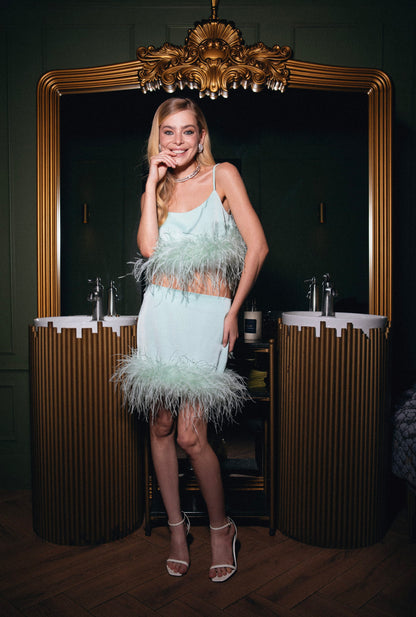 “Feathers” Suit Mint