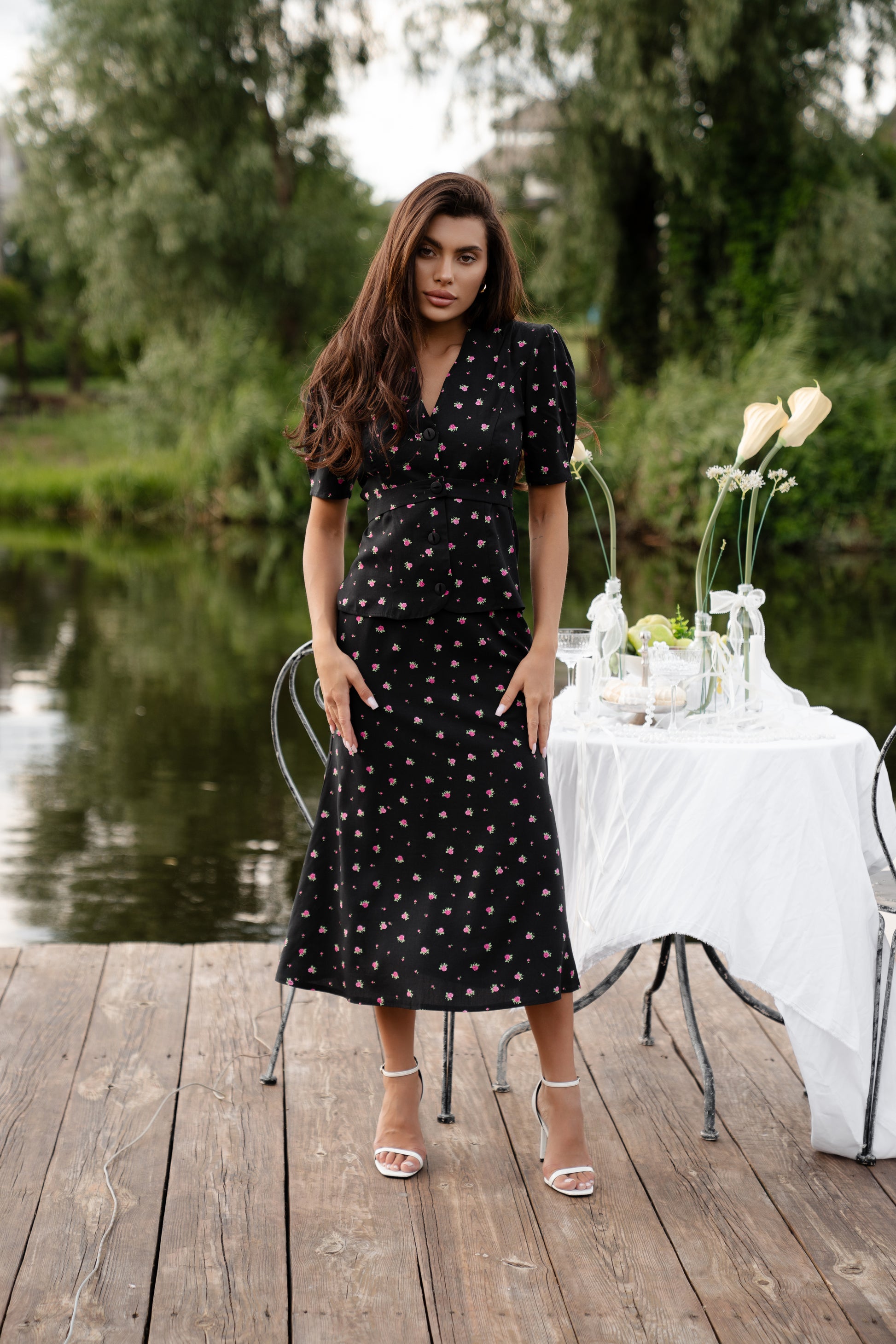Flower Suit Black