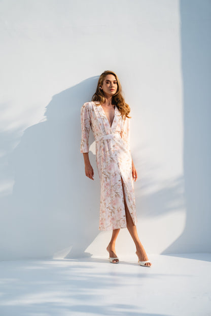Midi dress "Flora" Pink