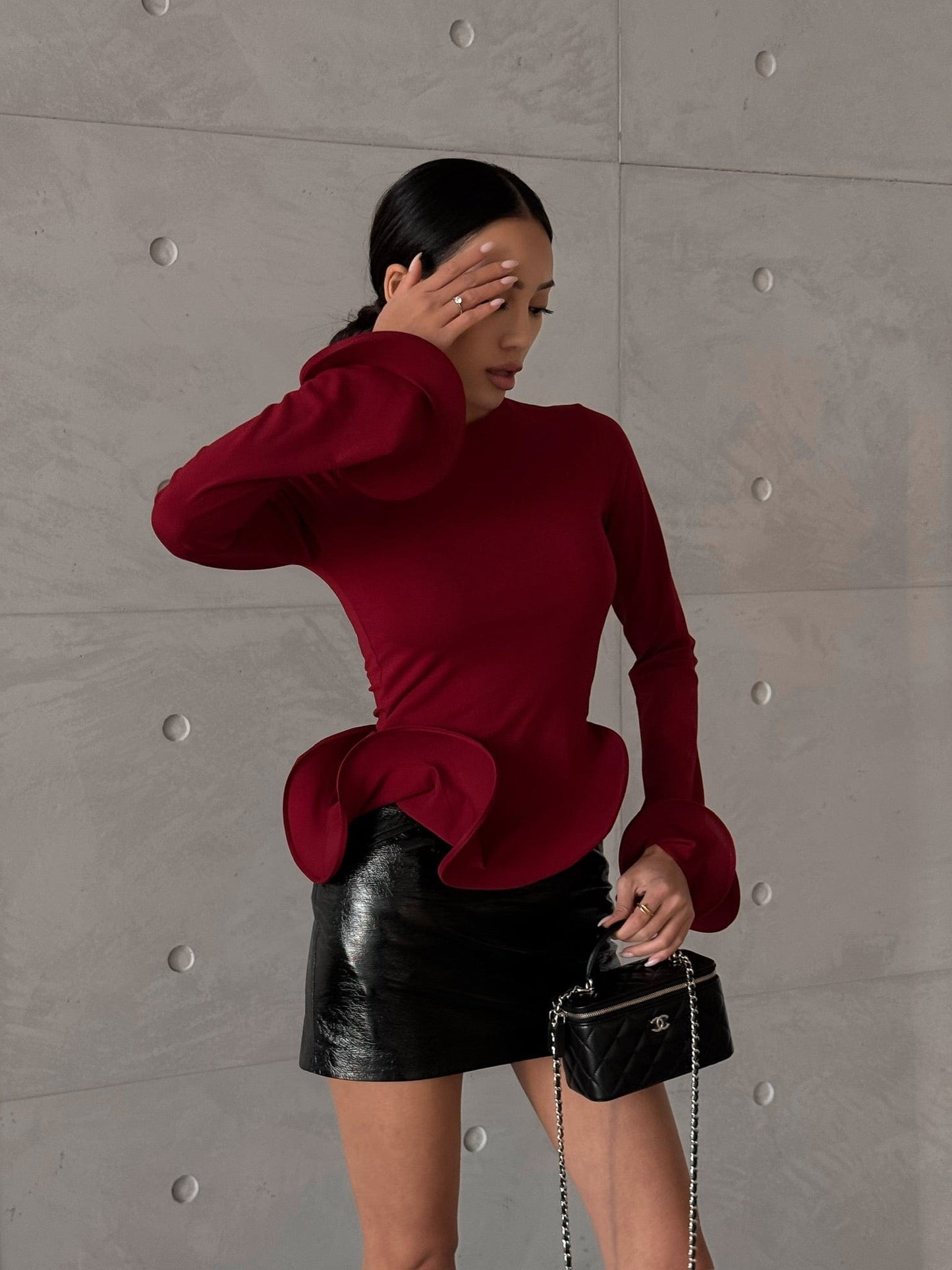 MOHD Blouse Longsleeve Bordo