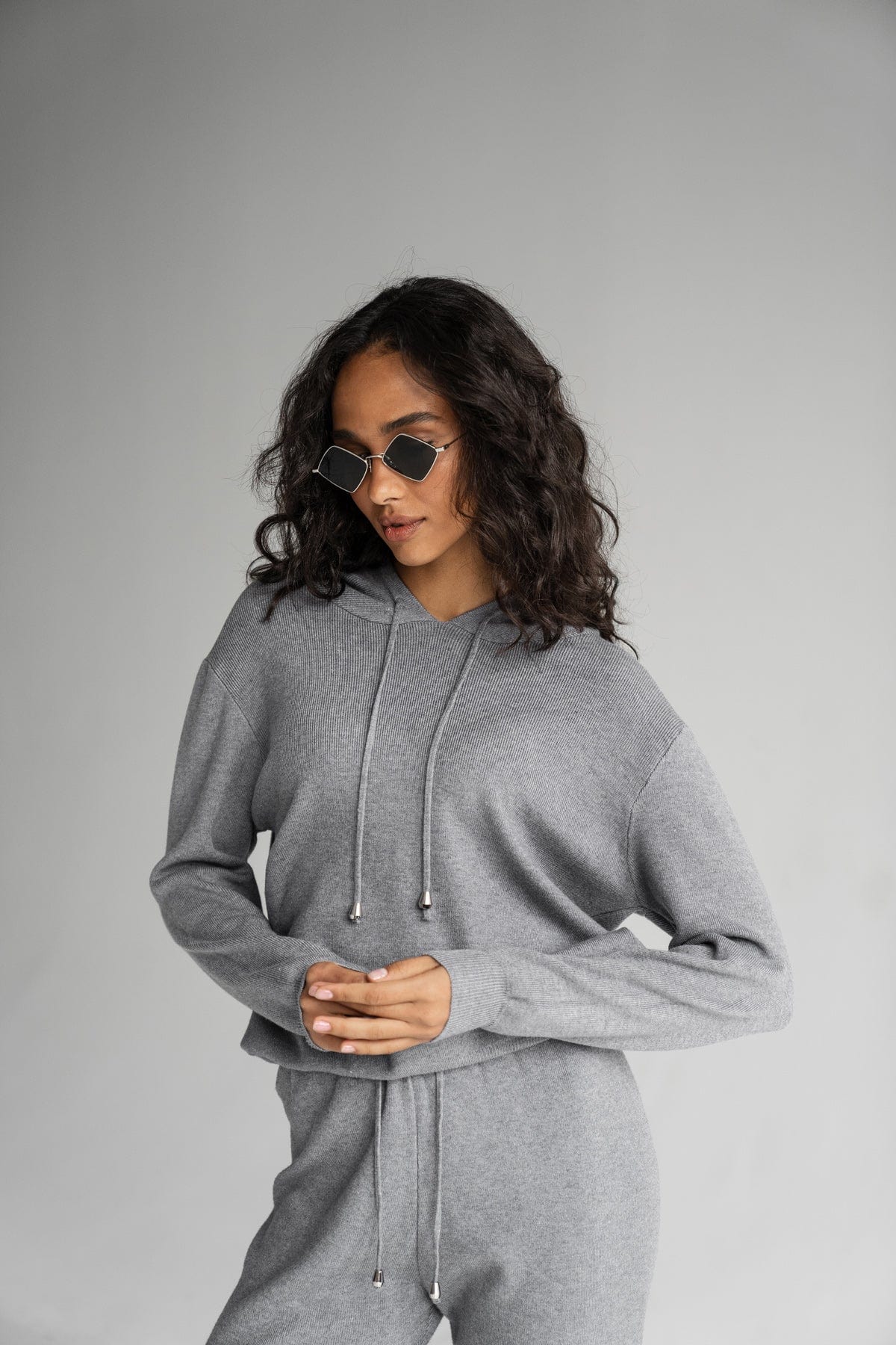 MOHD Women's Pants + Hoodie Set Grey