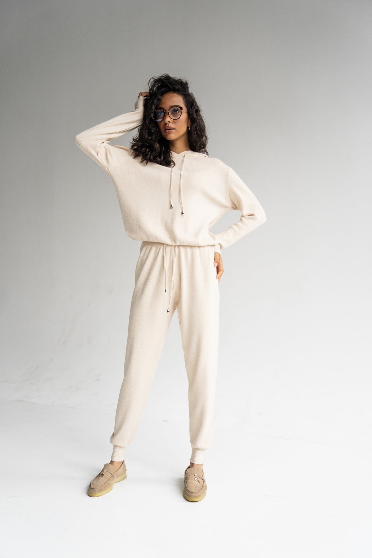 MOHD Women's Pants + Hoodie Set Milk