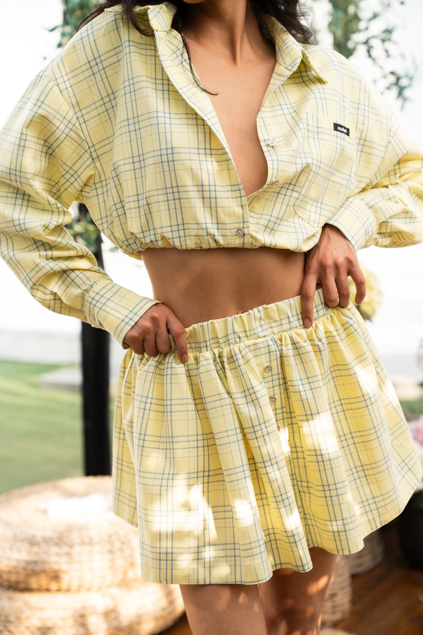 Outfit shirt + skirt-shorts yellow