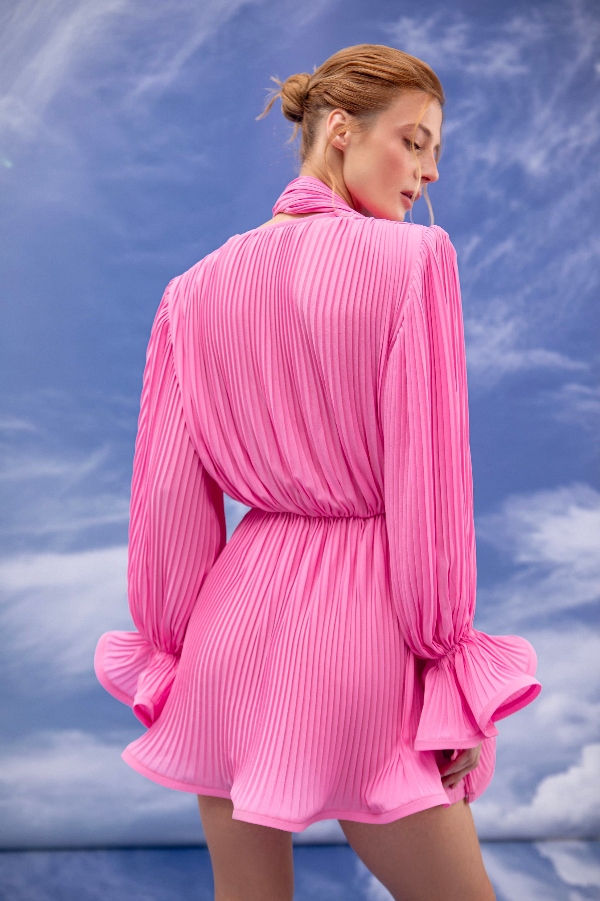 Pleated Dress Pink