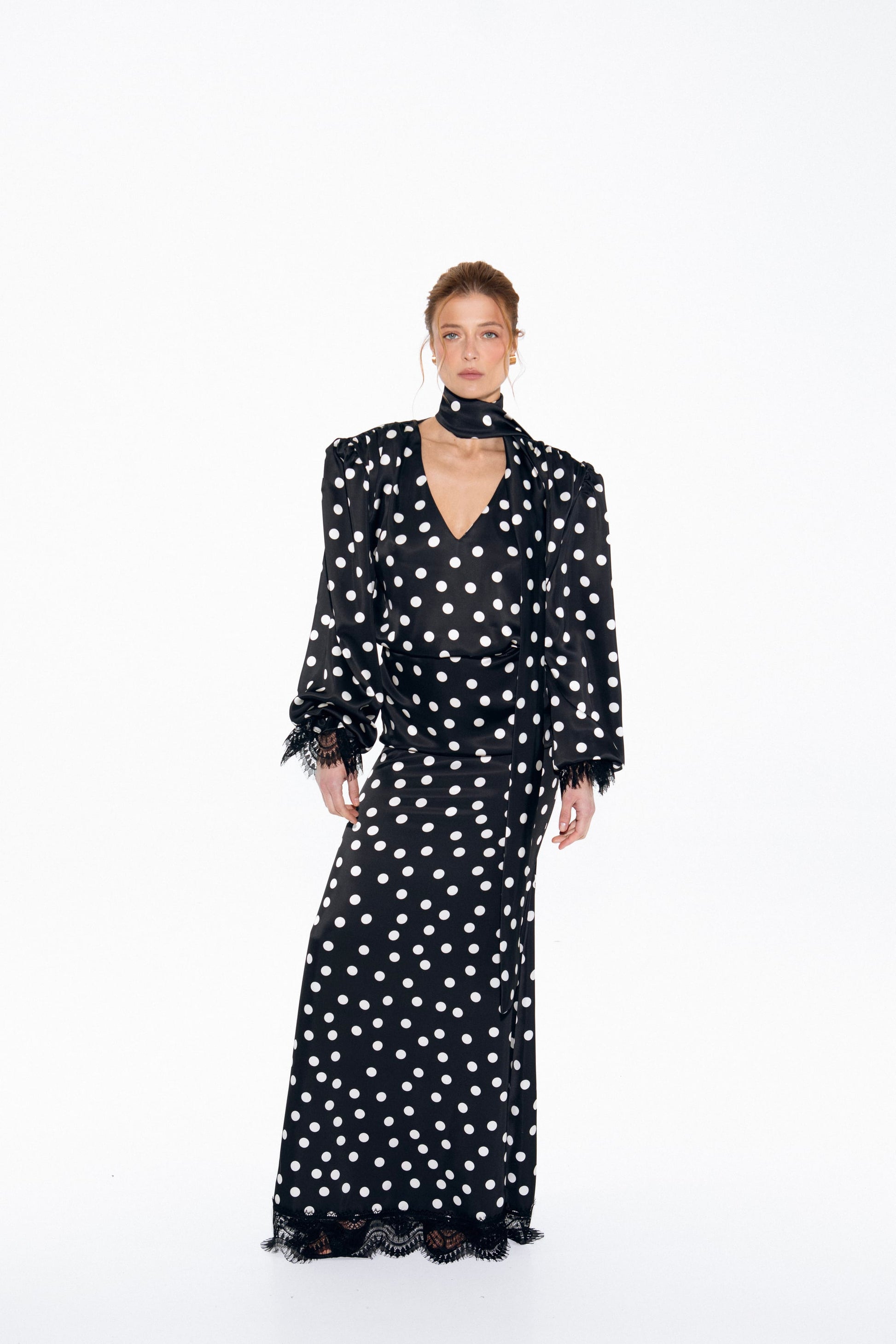 Polka Dot Dress Black