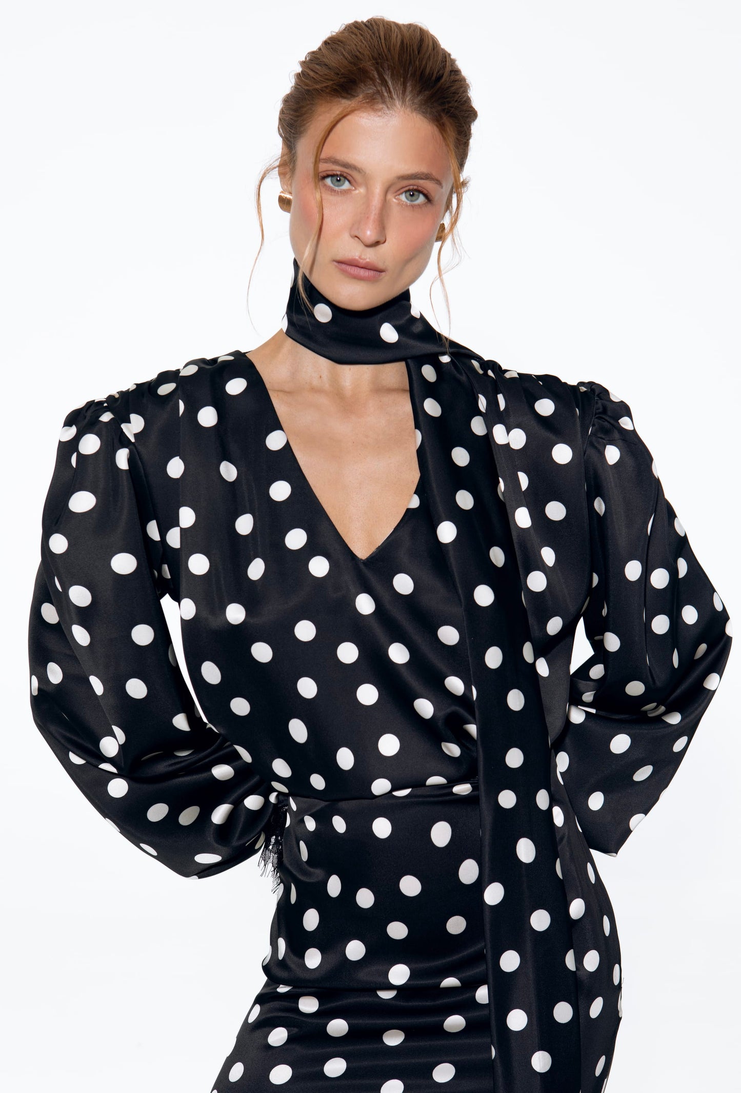 Polka Dot Dress Black