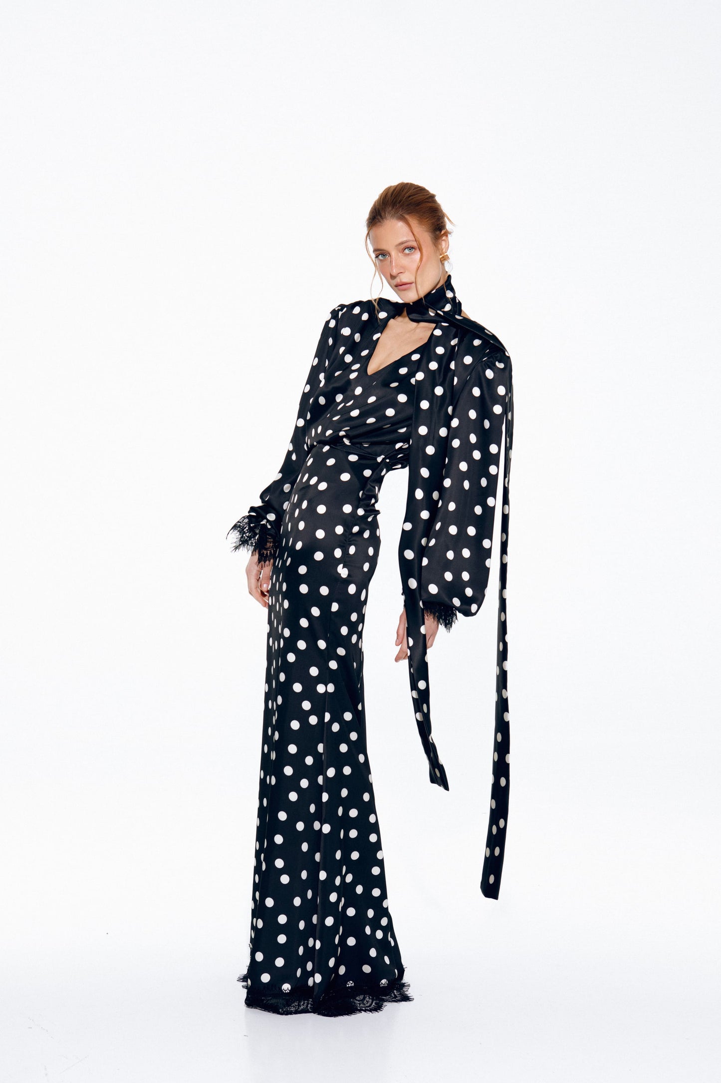 Polka Dot Dress Black