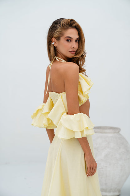 Set top + skirt yellow