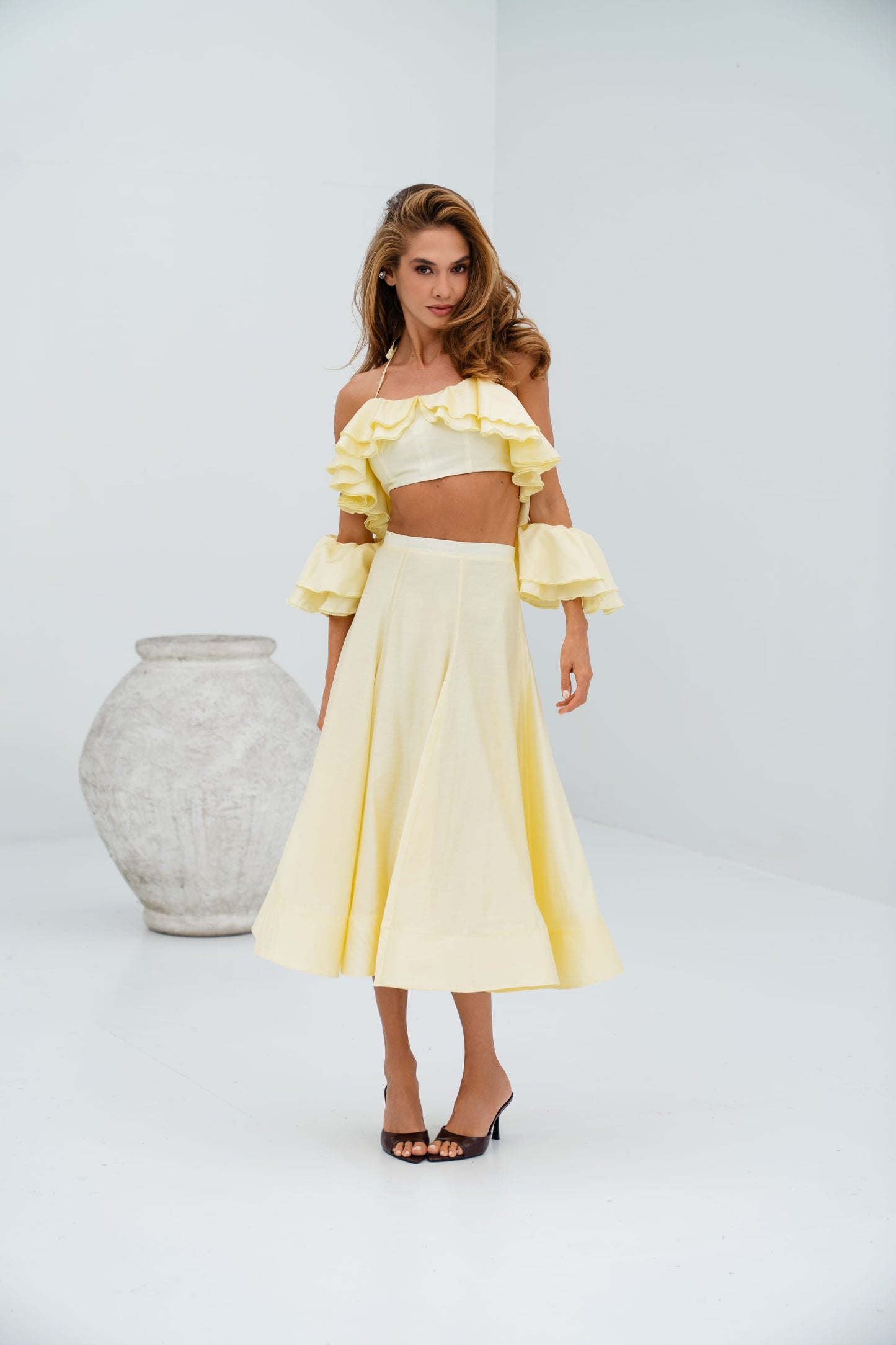 Set top + skirt yellow