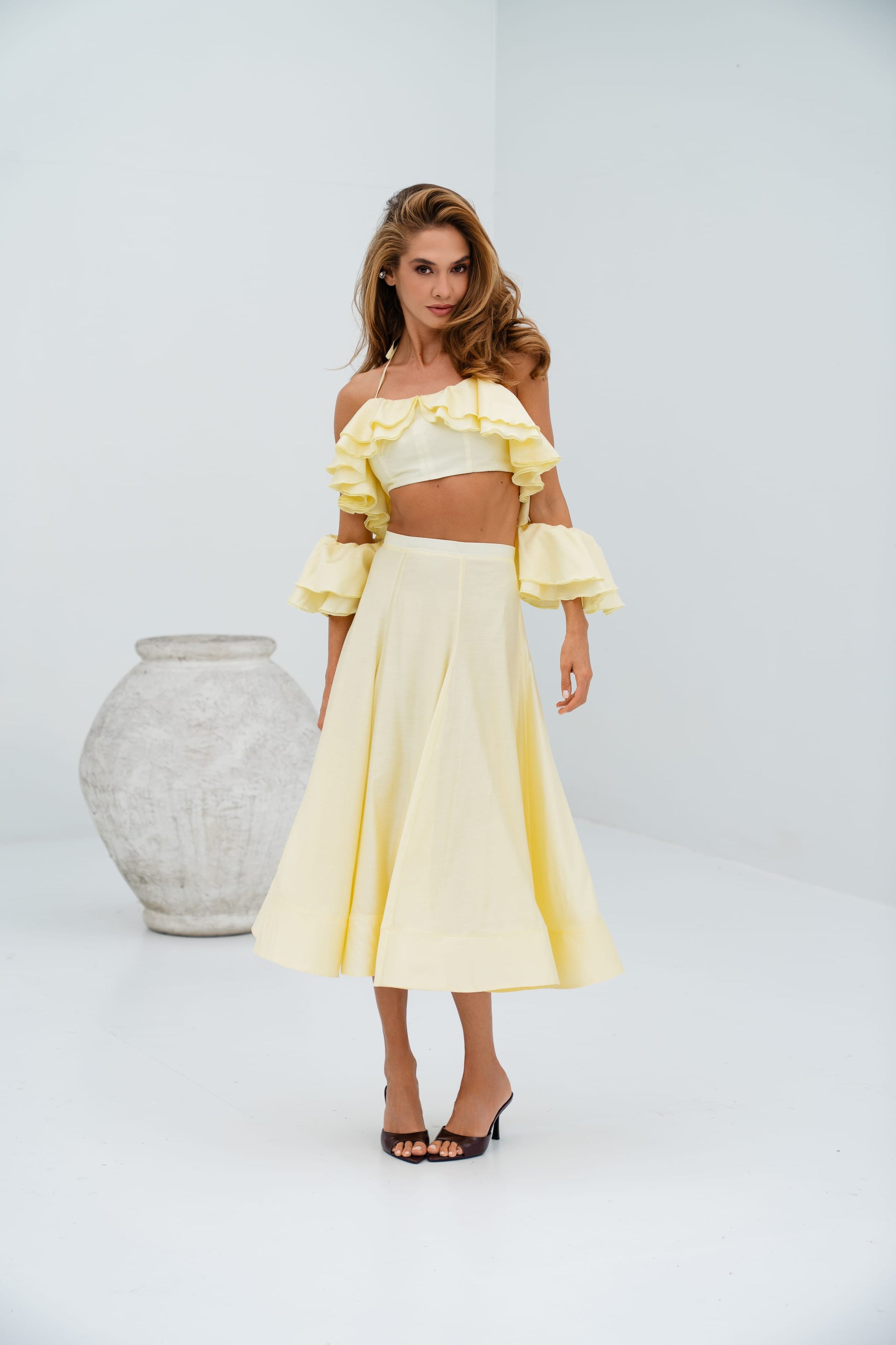 Set top + skirt yellow