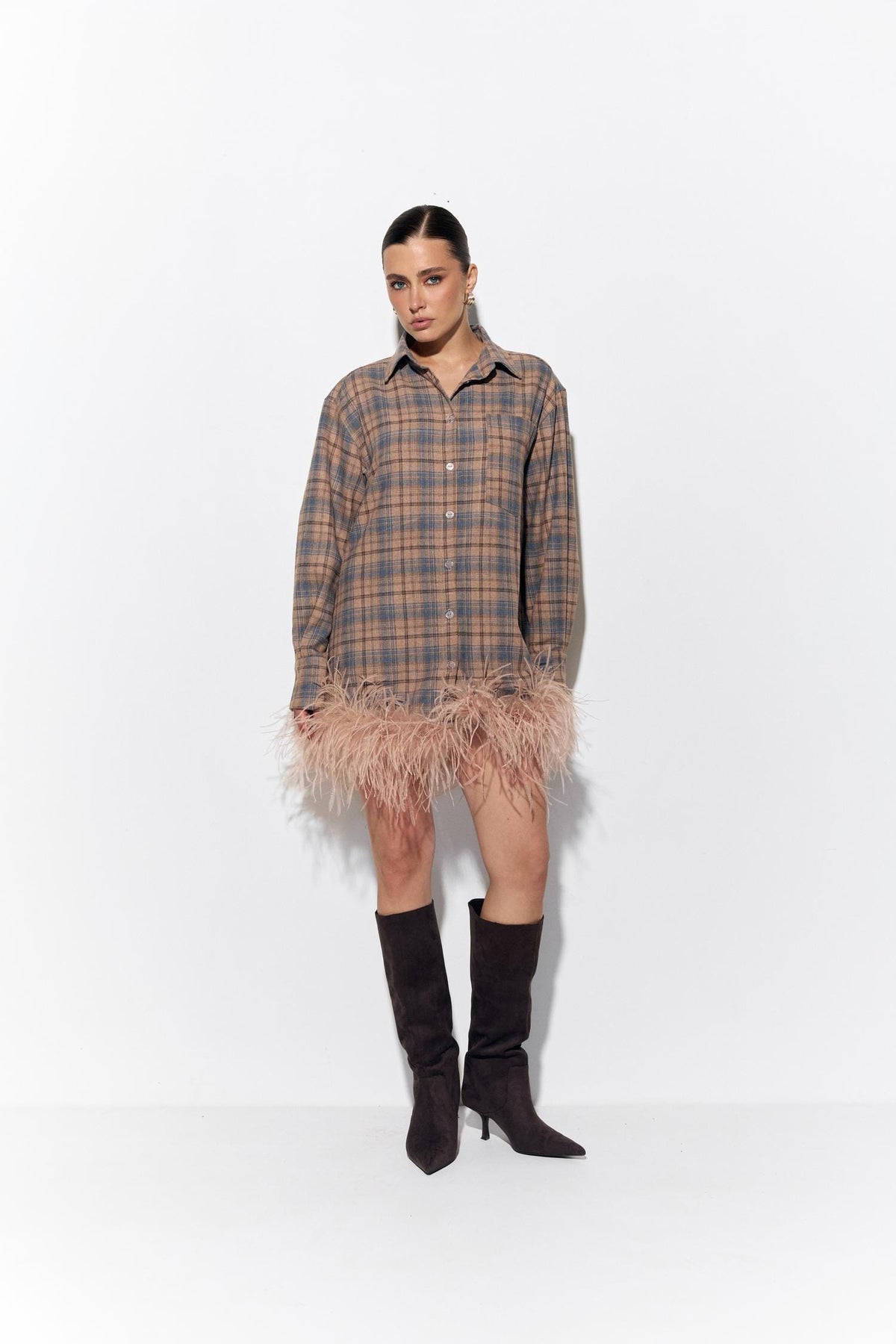 Shirt Dress Brown