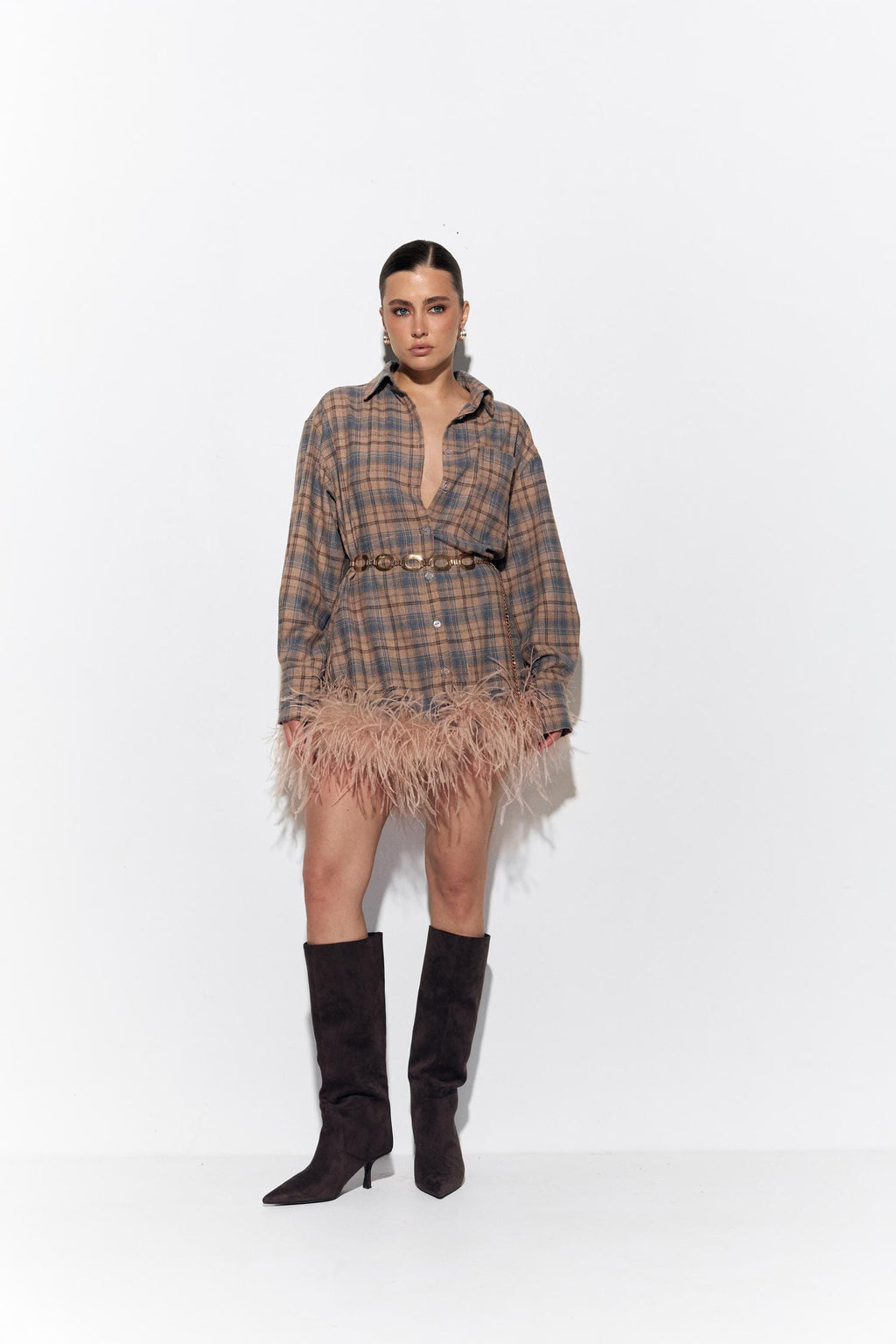 Shirt Dress Brown
