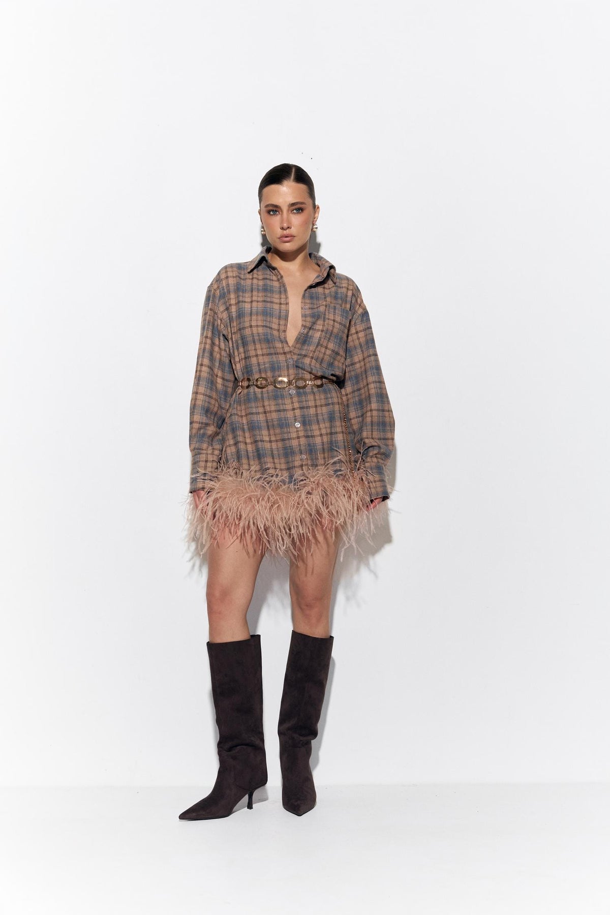 Shirt Dress Brown
