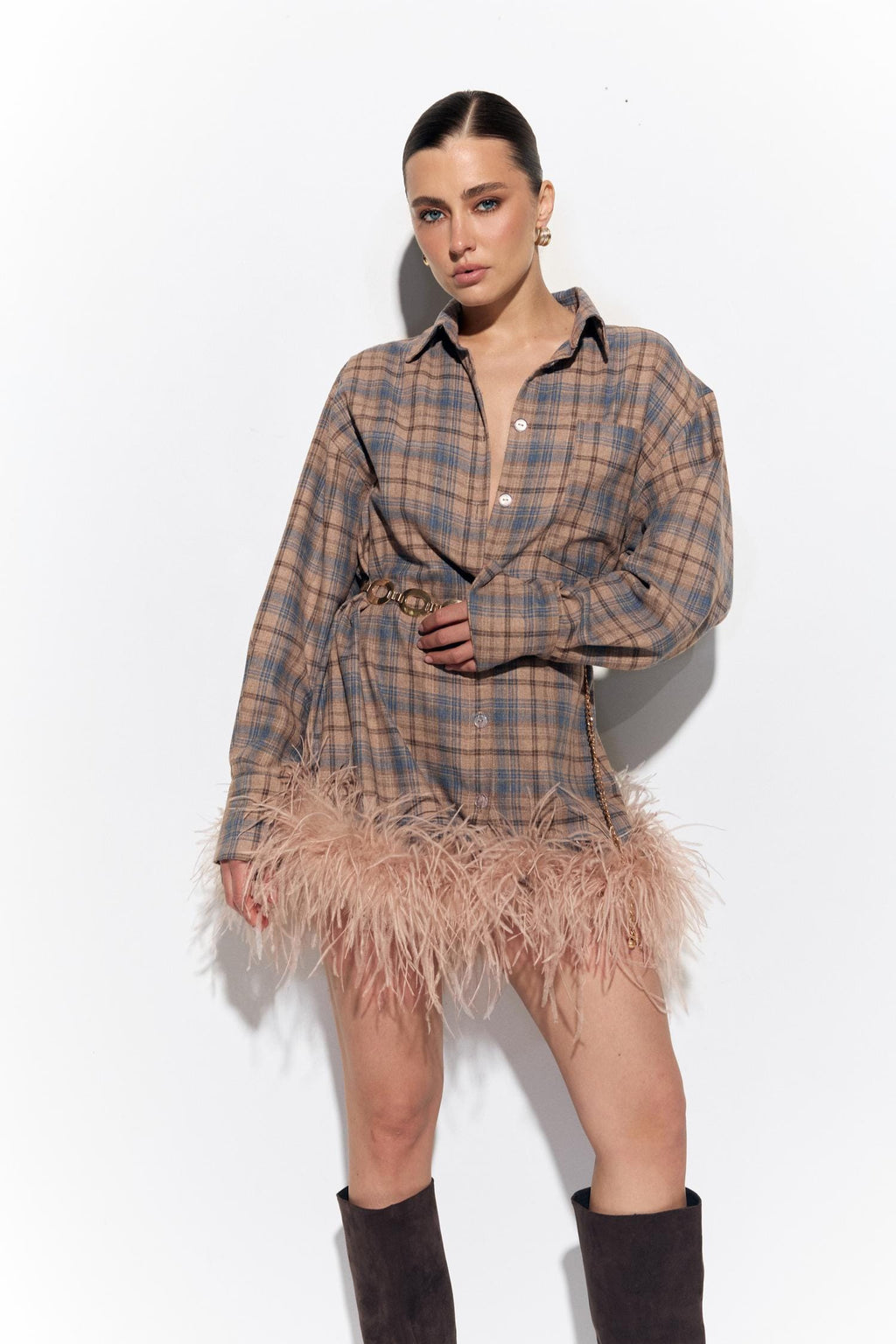 Shirt Dress Brown