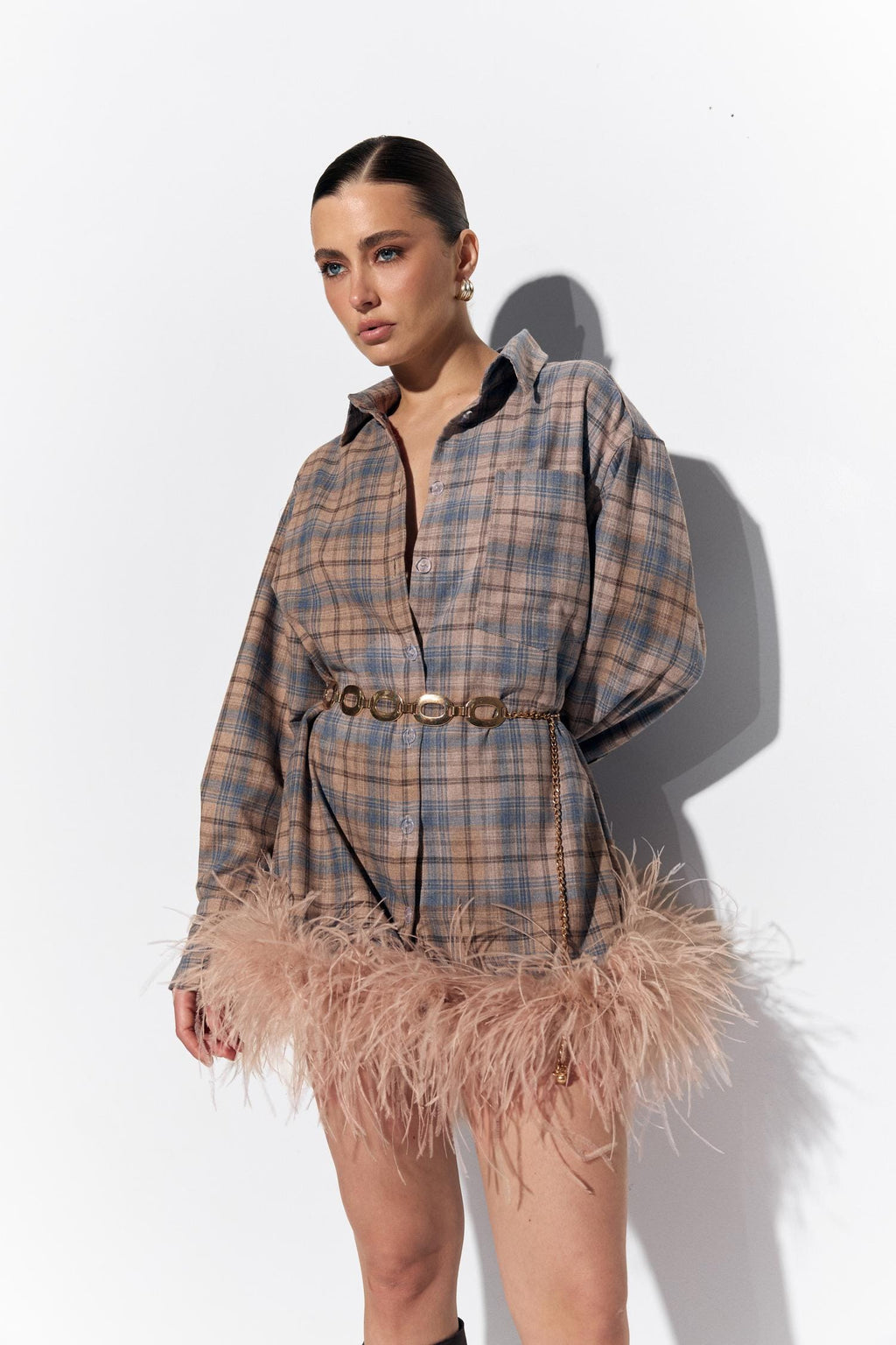 Shirt Dress Brown