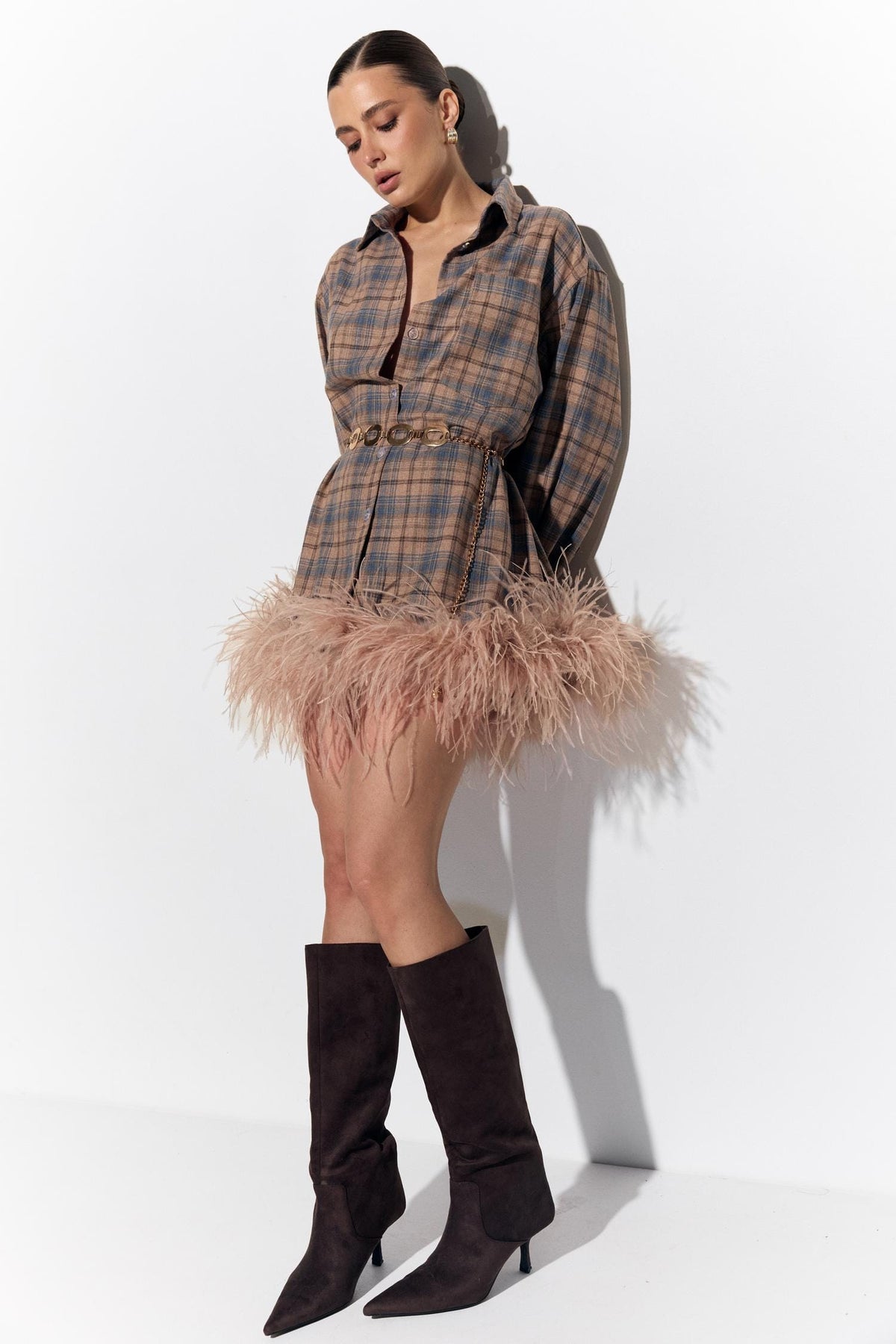 Shirt Dress Brown