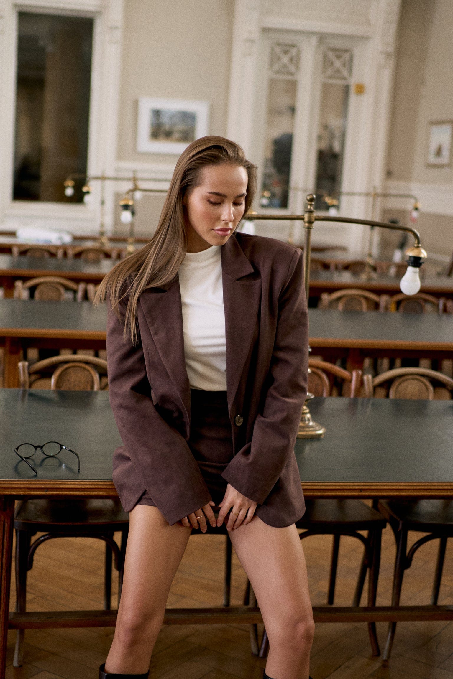 Suede jacket Brown