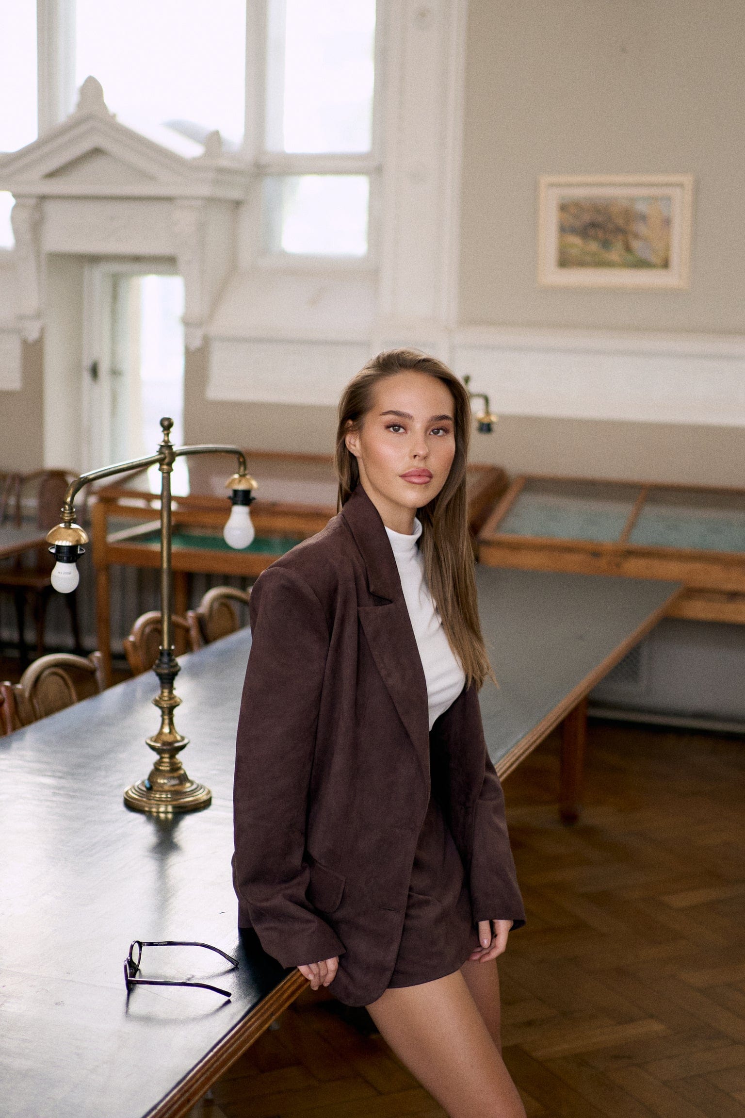 Suede jacket Brown