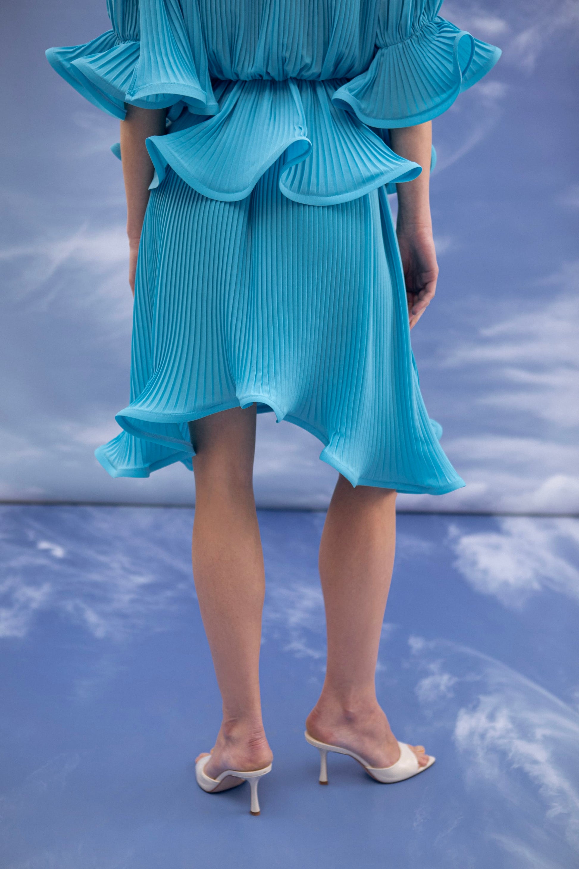 Suit (top + skirt) Blue