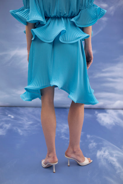 Suit (top + skirt) Blue